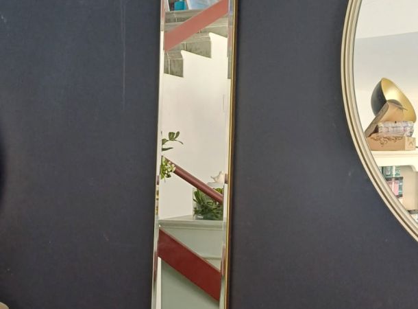 Espejo varios modelos decoración dorada o plateada 125x15